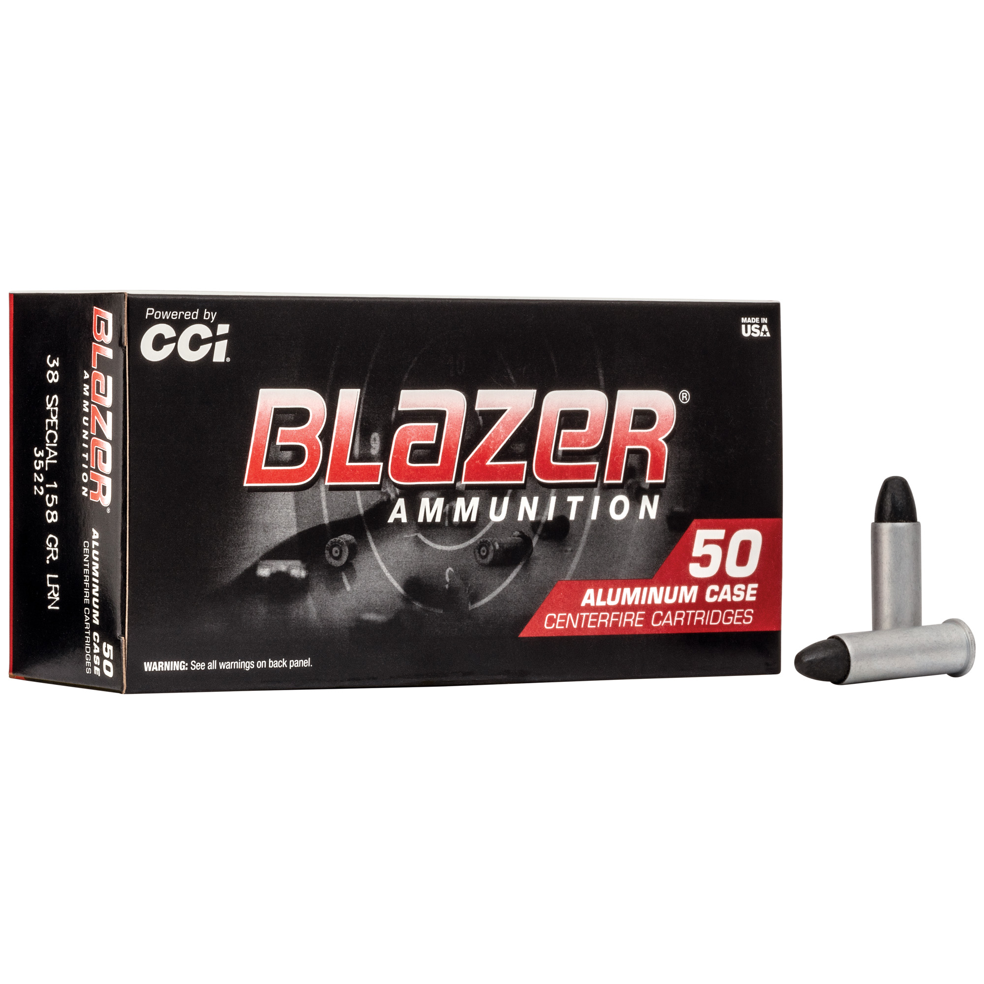 Blazer Ammunition Blazer 38 Special 158 Grain Lead Round Nose 50 RD ...