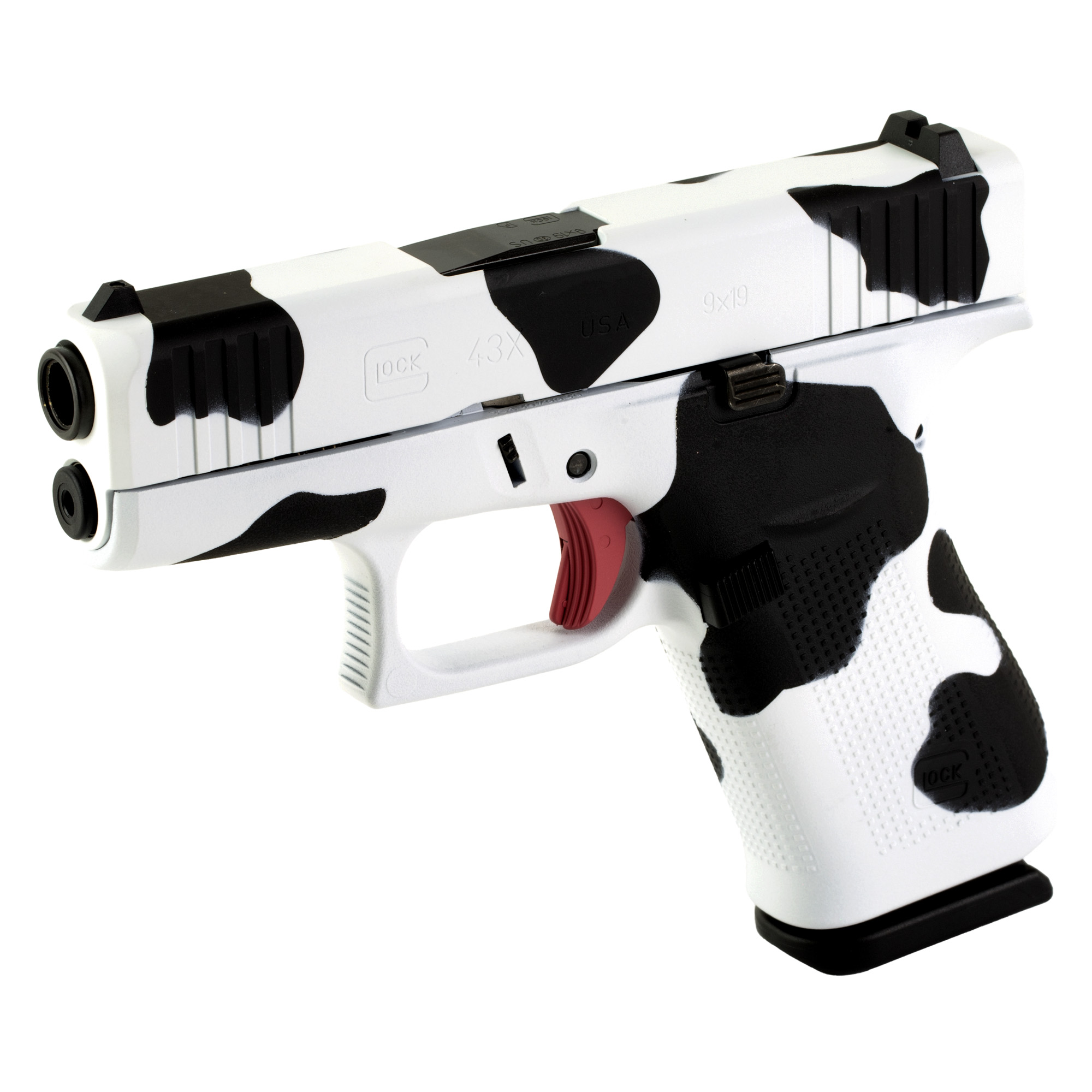 GLOCK 43X 9MM 10RD Cow Print Sub-Compact Pistol