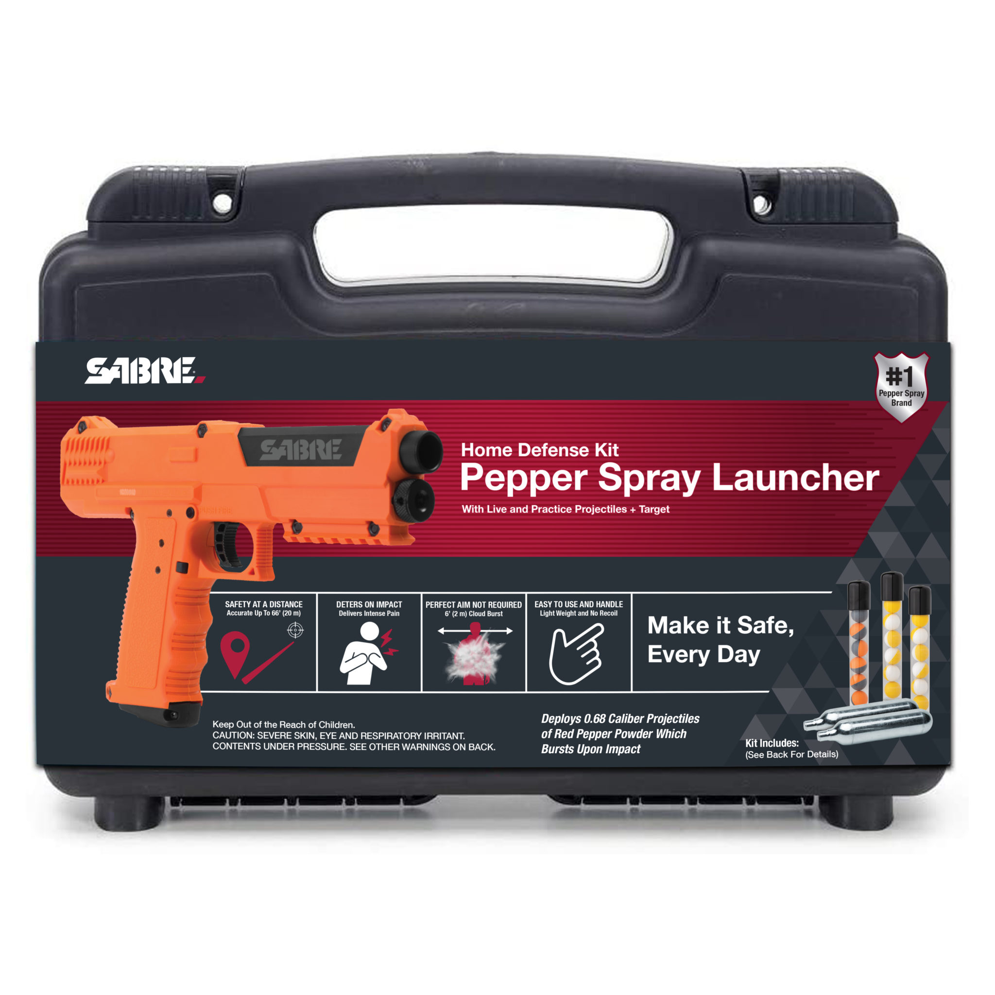 SABRE PEPPER SPRAY LAUNCHER & PEPPER BALL GUN / HOME SECURITY DEFENSE ...