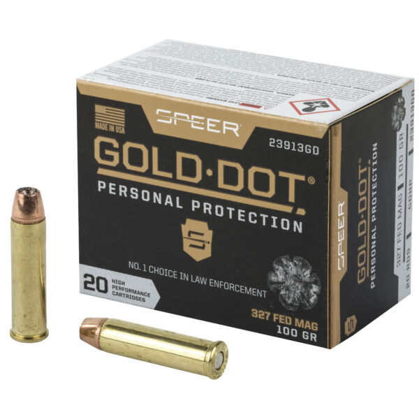 SPEER GOLD DOT AMMUNITION PERSONAL PROTECTION 327 FEDERAL 100 GRAIN HOLLOW POINT 20 ROUND BOX